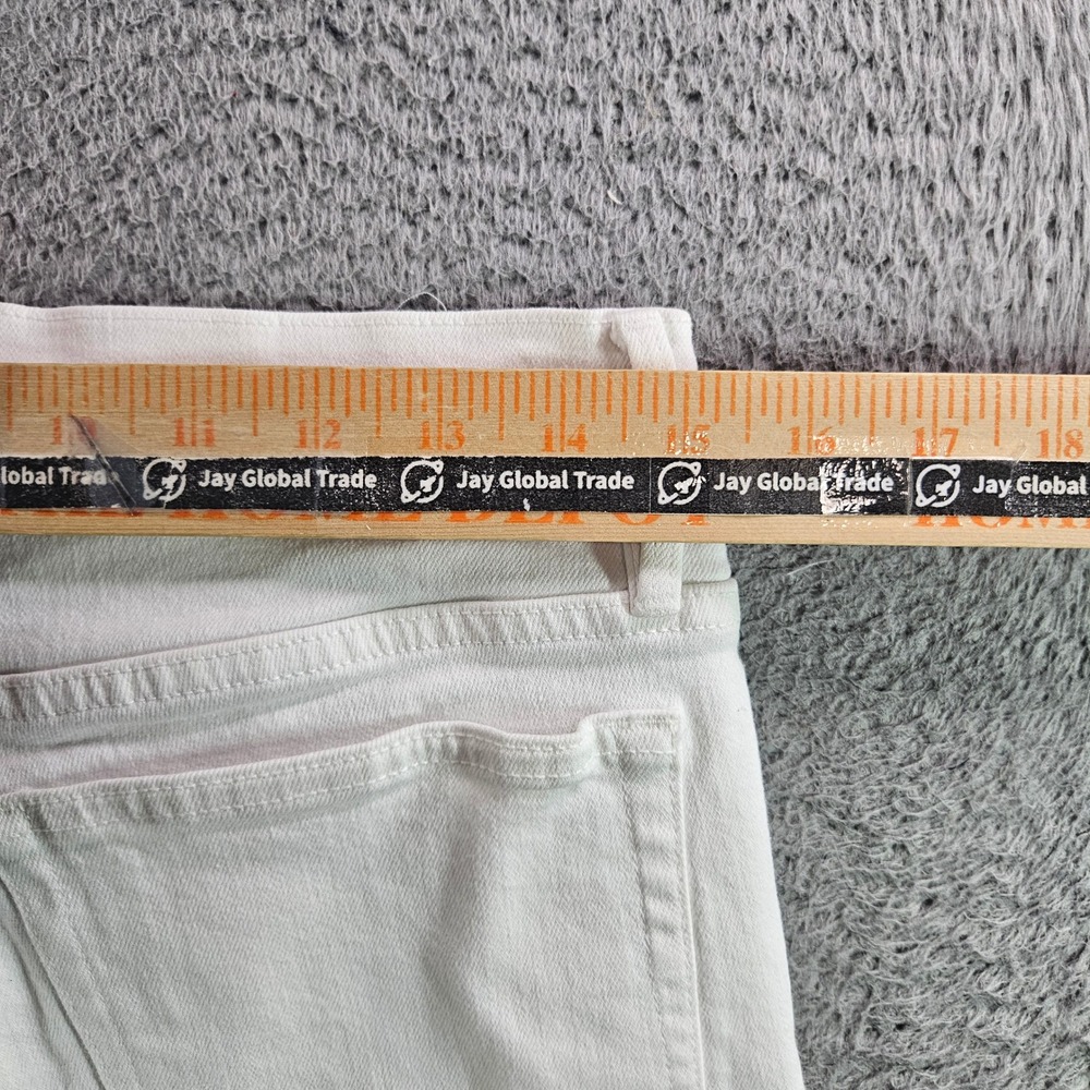Frame L'Homme Slim Crop Jeans Blanc White Denim Size 30 - Picture 10 of 13